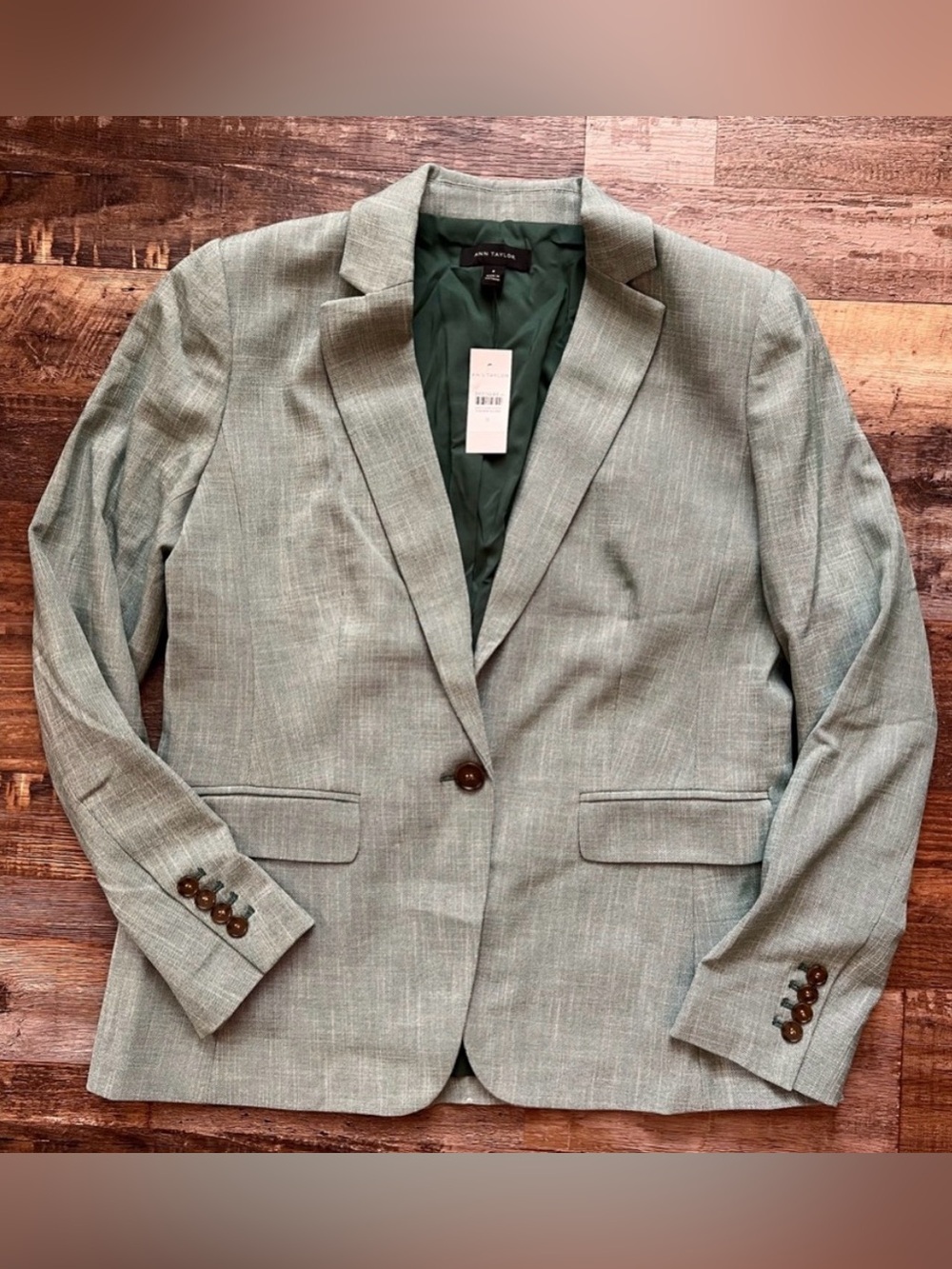 NWT! Ann Taylor Blazer- Heather Green